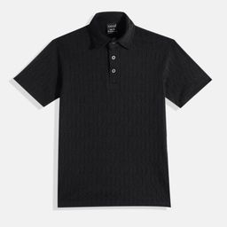 CAVIO Boys Textured Polo Collar T-shirt-1