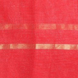 Dupatta Bazaar Red Self-Checked Silk Dupatta image 2