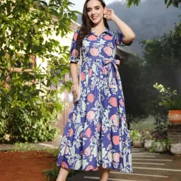 Stylum Blue Printed Casual Dress-image-51
