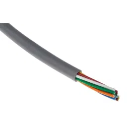 Alpha Wire Communication Control Cable 8 Core 0.35 mm² Area Grey 30 m Length, 1178C SL005-52