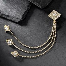 Peora Gold Plated Indian Traditional Ethnic Designer Brooch for Men-image-3