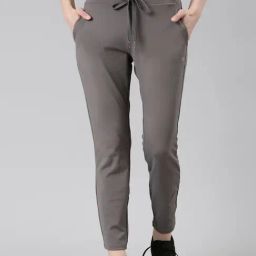 Enamor Metal Grey Mid Rise Track Pants-image-96