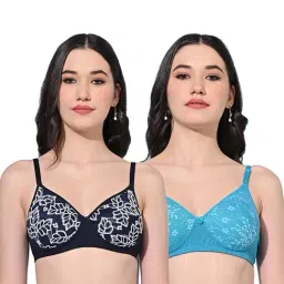 FIMS Blue Printed Bras - Pack Of 2-image-74