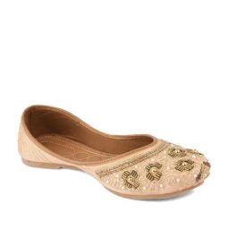 Desi Colour Women's Peach Ethnic Juttis-image-16