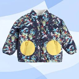 MINIKLUB Kids Navy Printed Full Sleeves Jacket-image-10