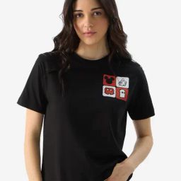 The Souled Store Black Cotton Printed T-Shirt-image-43