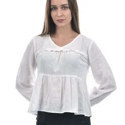 Only Cloud Dancer Fit & Flared Top-image-84