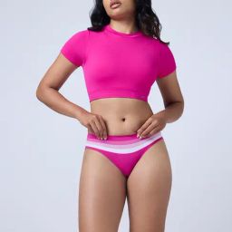 Feier Pink Regular Fit Crop T-Shirt-picture-48