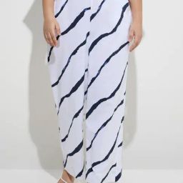 Gia by Westside White Abstract Design High-Rise Pants-picture-25