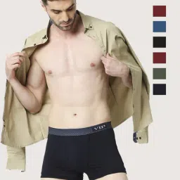 Vip Multicolored  Skinny Fit Trunks - Pack Of 6-image-29