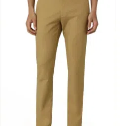 Van Heusen khaki Solid Trousers-image-40