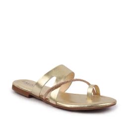 Fausto Women's Golden Toe Ring Sandals-image-5