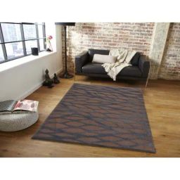 Presto Brown & Grey Polyester Carpet-31
