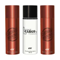 CFS Certified Original Cargo Fragile Set Of 3 Deodorant Body Spray - 200ml Each image 4