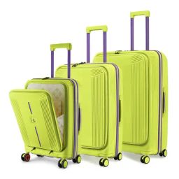 Nasher Miles Green 8 Wheels Alexandria Hard-Sided Polypropylene Trolley Bag-90