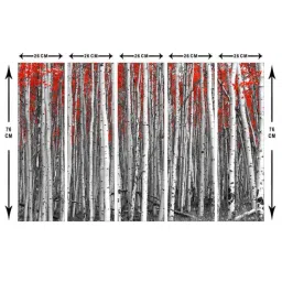 999Store Grey Trees Forest Art 5 Frame MDF Paintings image 5