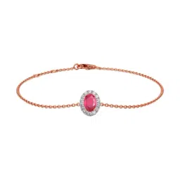 Joyalukkas 18k (750) Purity Rose Gold Fiery Solitaire Diamond Bracelet For Women-image-72