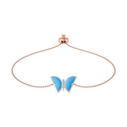 Joyalukkas 18k (750) Purity Rose Gold Mystic Blue Diamond Bracelet For Women-image-83