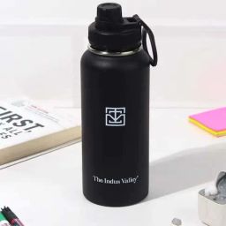 The Indus Valley Black Stainless Steel Vaccum Insulated Double-Walled Bottle Flask (1 L)-40