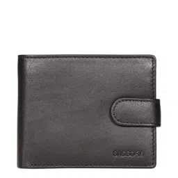 SASSORA Black Casual Leather Rfid Bi-Fold Wallet for Men-image-85