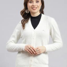 Monte Carlo Off White Regular Fit Cardigan-image-67