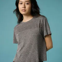 Feier Grey Stripes Boxy T-Shirt-picture-38