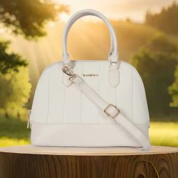 Magnolia Off White Textured Satchel-16