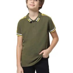 Jack & Jones Junior Green Cotton Printed Polo T-Shirt-picture-43