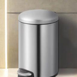 OBSESSIONS Metallic Stainless Steel Fingerprint Resistant Step Dustbin (8 Litre)-image-14