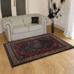 Presto Red & Grey Polyester Carpet-1