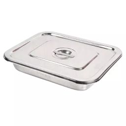 Florix Nation Surgical Instrument Tray with Cover Lid Stainless Steel 10x8 Inch-picture-19