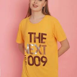 Vimal Jonney Yellow Cotton Printed Sports T-Shirt-picture-26