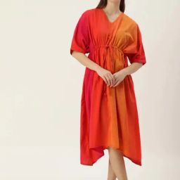 Clt.s Multicolored Cotton Color-Block Dress-image-88