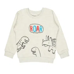 Bodycare Kids Grey Melange Printed Full Sleeves Sweatshirt-image-10