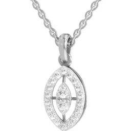 Sparkles Lab Grown Diamond 14k (585) White Gold Pendant for Women-picture-13
