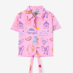The Souled Store Girls Printed Shirt Style Top-picture-8