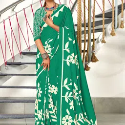 DIVASTRI Floral Block Printed Saree-picture-21