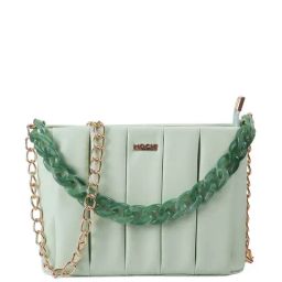 Mochi Green Textured Medium Sling Handbag-image-88