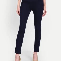 Angelfab Navy Cotton Regular Fit Jeggings-image-78