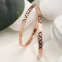 Priyaasi Rose Gold Round Bangle - Set of 2-95