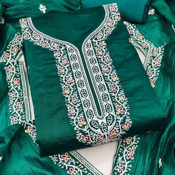 Nayanthara Trends Embroidered Unstitched Dress Material-picture-37