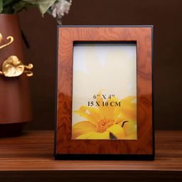 giBOX Brown & Black 1 Pieces Metal Table Photo Frames-0