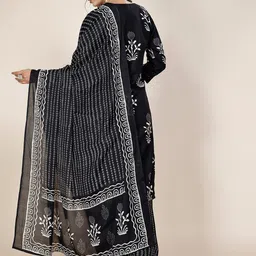 KALINI Women Printed Regular Kurta with Harem Pants & With Dupatta image 5