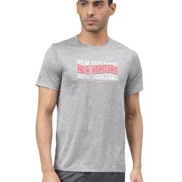 ALCIS Grey Melange Anti-Static Slim Fit Round Neck Training T-Shirt-image-88