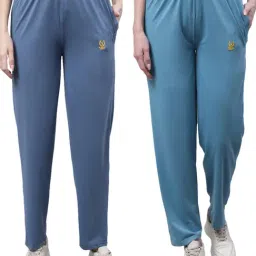 Vimal Jonney Blue Cotton Track Pants - Pack Of 2-image-11