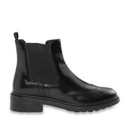 Geox Women's D Walk Pleasure Black Leather Chelsea Boots-image-39