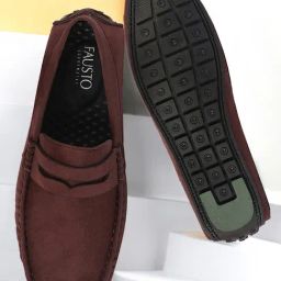 Fausto Men's Brown Casual Loafers-image-95