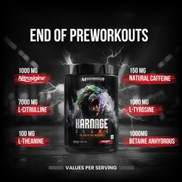 Bigmuscles Nutrition Karnage Black Preworkout [Tiger’s Blood, 420g] | Massive Pump | Laser Focus | Explosive Energy | Gorilla Power | No Itching | with Nitrosigine image 5