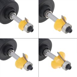serplex Serplex® 4Pcs Roundover Router Bits Set for Woodworking, 6mm Shank, Multiple Radius Options (1/8", 1/4", 3/16", 5/16"), Durable Tungsten Steel for Smooth, Clean Cuts On Hardwood, Softwood, Plywood image 4