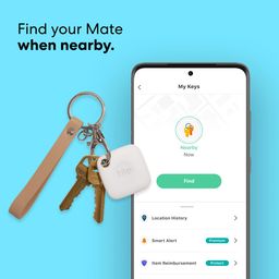 Tile Mate Bluetooth Item Finder, 2 Pack, 60m Finding Range, Compatible with Alexa & Google Home, iOS & Android Compatible, Upto 3 Years of Battery, Find Keys, Remotes & More, Black/White image 3